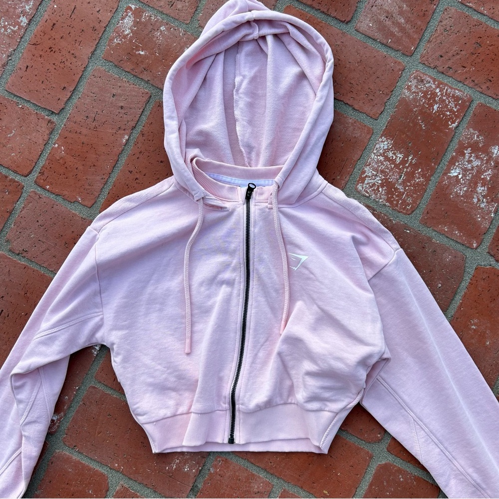 Like New Gymshark Cropped Hoodie with Zipper